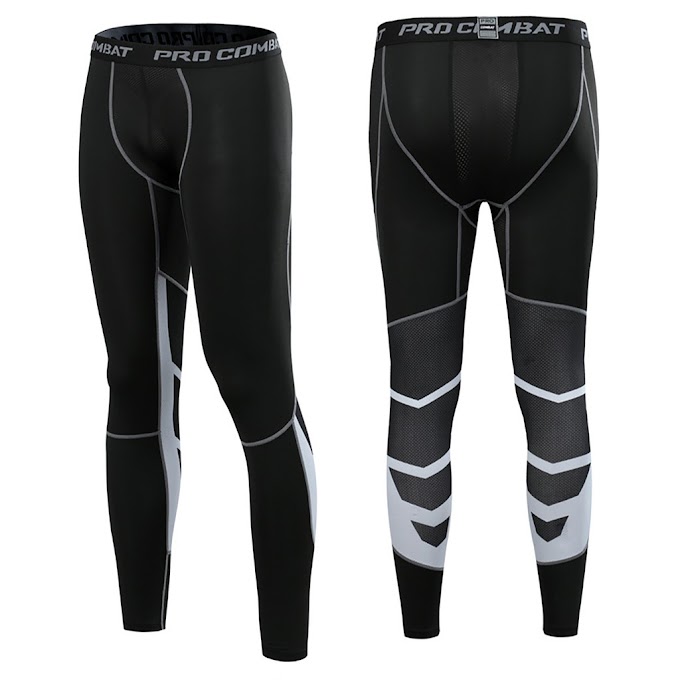 QUẦN GIỮ NHIỆT COMBAT PRO LEGGING NAM TẬP GYM BÓNG ĐÁ BÓNG RỔ CÓ HỌA TIẾT