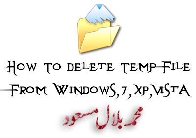 How To Delete Temp File From Windows,7,XP,Vista