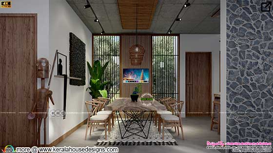 Dining room interior tropical