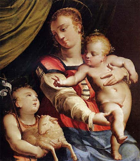 Blessed Mother With Baby Jesus and Baby John the Baptist