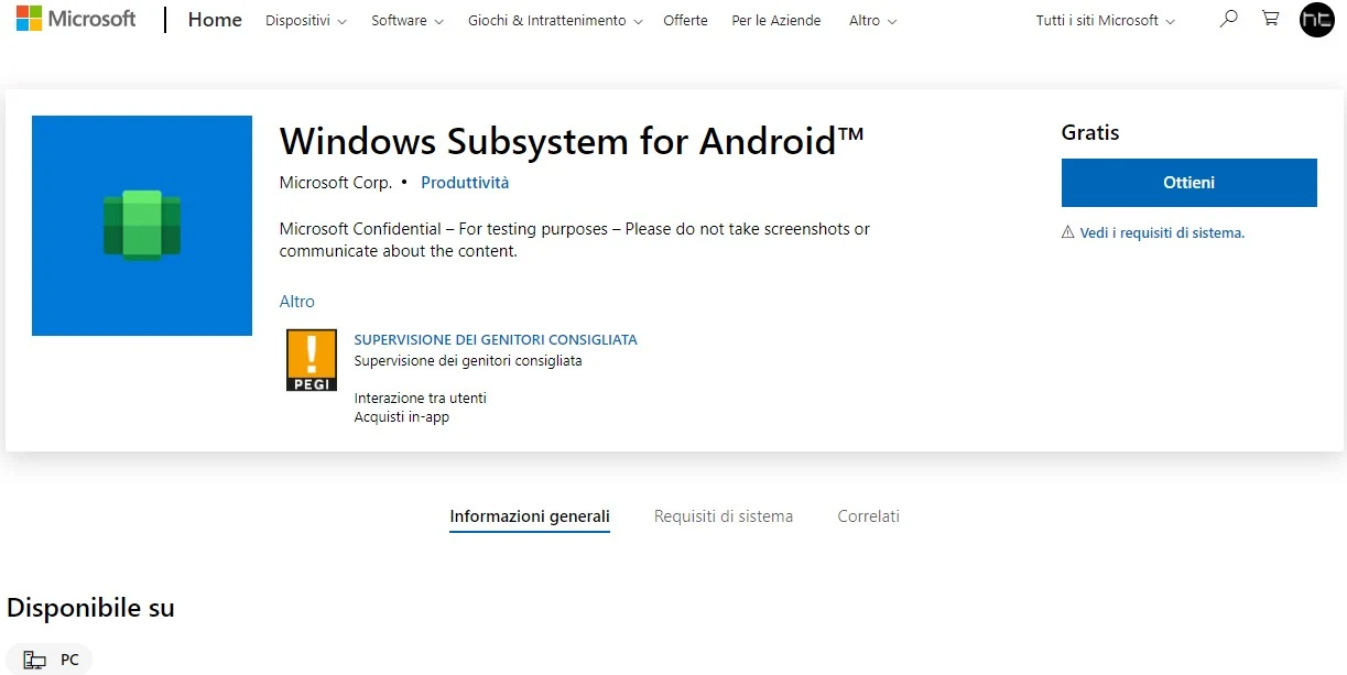 Windows 11: download Windows Subsystem for Android