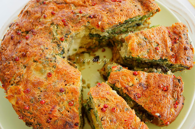 Spinach, Rocket Savory Cake