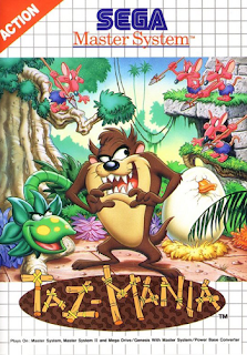 Taz Mania is a 2D side-scrolling platform/adventure video game developed by Recreational Brainware and published by Sega on the Sega Mega Drive/Genesis in 1992. The game is based loosely on the Taz-Mania cartoon series. Similar but alternative versions of the game were also developed by NuFX and released on the Sega Game Gear and by Sega itself on the Sega Master System. Other different Taz-Mania games were also developed by Sunsoft and released on the SNES and 2 games on the Game Boy were made too. One from David A. Palmer Productions and published by Sunsoft and another from Beam Software and published by THQ.  The plot of the game was actually a twist on the usual "Save the World" story setting for many platform/adventure games. One evening, Hugh Tazmanian Devil was telling his three children (Taz, his sister Molly and his brother Jake) an intriguing tale: Once there were huge giant seabirds that laid giant eggs which could feed a family of Tazmanian devils for over a year. There are also legends that somewhere along the island of Tasmania, there is a Lost Valley, where the giant seabirds still nest. Taz becomes fascinated by the prospect of the potentially large omelet and leaves in search for one of those giant eggs. Thus, the player must direct Taz across various stages in search for the Lost Valley and its Giant Bird.  Players control Taz as he searches for the giant egg. Taz is able to jump, spin into a tornado and eat various objects. Spinning into a tornado allows Taz to defeat most enemies, as well as gain extra jump distance, knock away items and get past certain obstacles unharmed. Taz has the ability to eat most, if not all items throughout the level, such as health recovering food items, extra lives and continues. Eating some chilli peppers allows Taz to breathe fire in order to defeat stronger enemies, while eating a star grants Taz temporary invincibility. Other items, such as bombs and weed killer can be thrown at enemies, but will damage Taz if he eats them. 