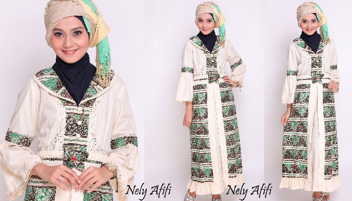 9 Model  Baju  Gamis Variasi  Batik  Terbaru