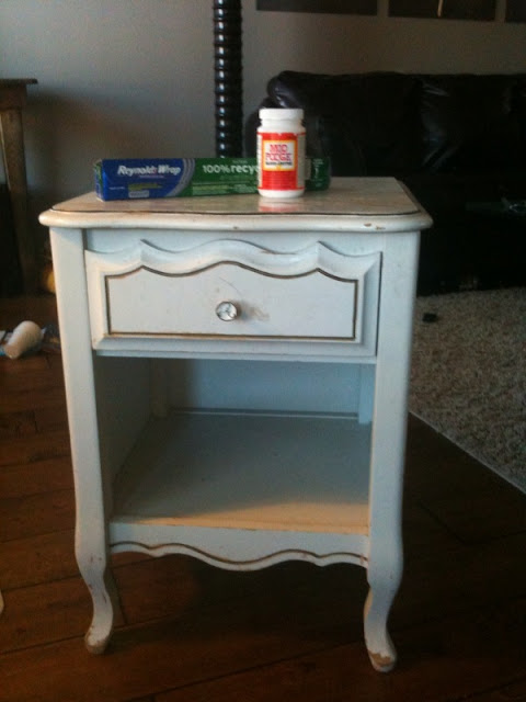 Remodelaholic | Refinished Nightstand With Tin Foil