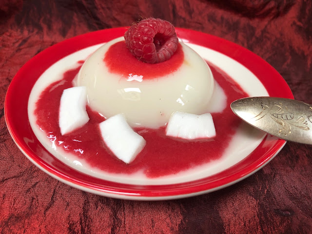 Valsoia almond milk, vegan panna cotta, vegan dessert