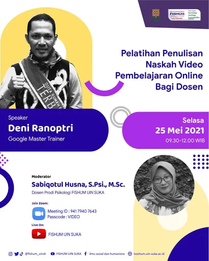 PELATIHAN PENULISAN NASKAH VIDEO PEMBELAJARAN ONLINE BAGI DOSEN