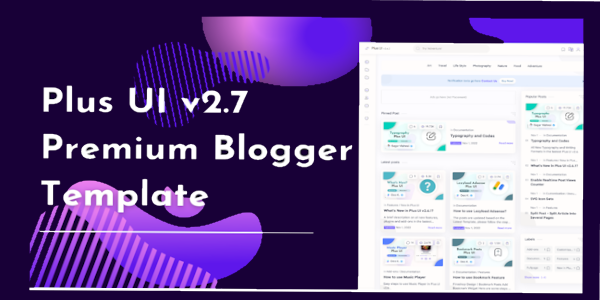 plus ui premium blogger template