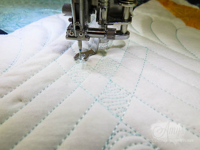 quilting with rulers partial crosshatching with fill