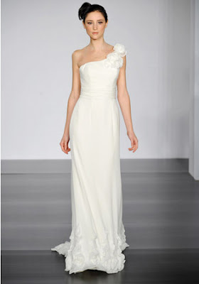 flower one-shoulder-wedding-dress