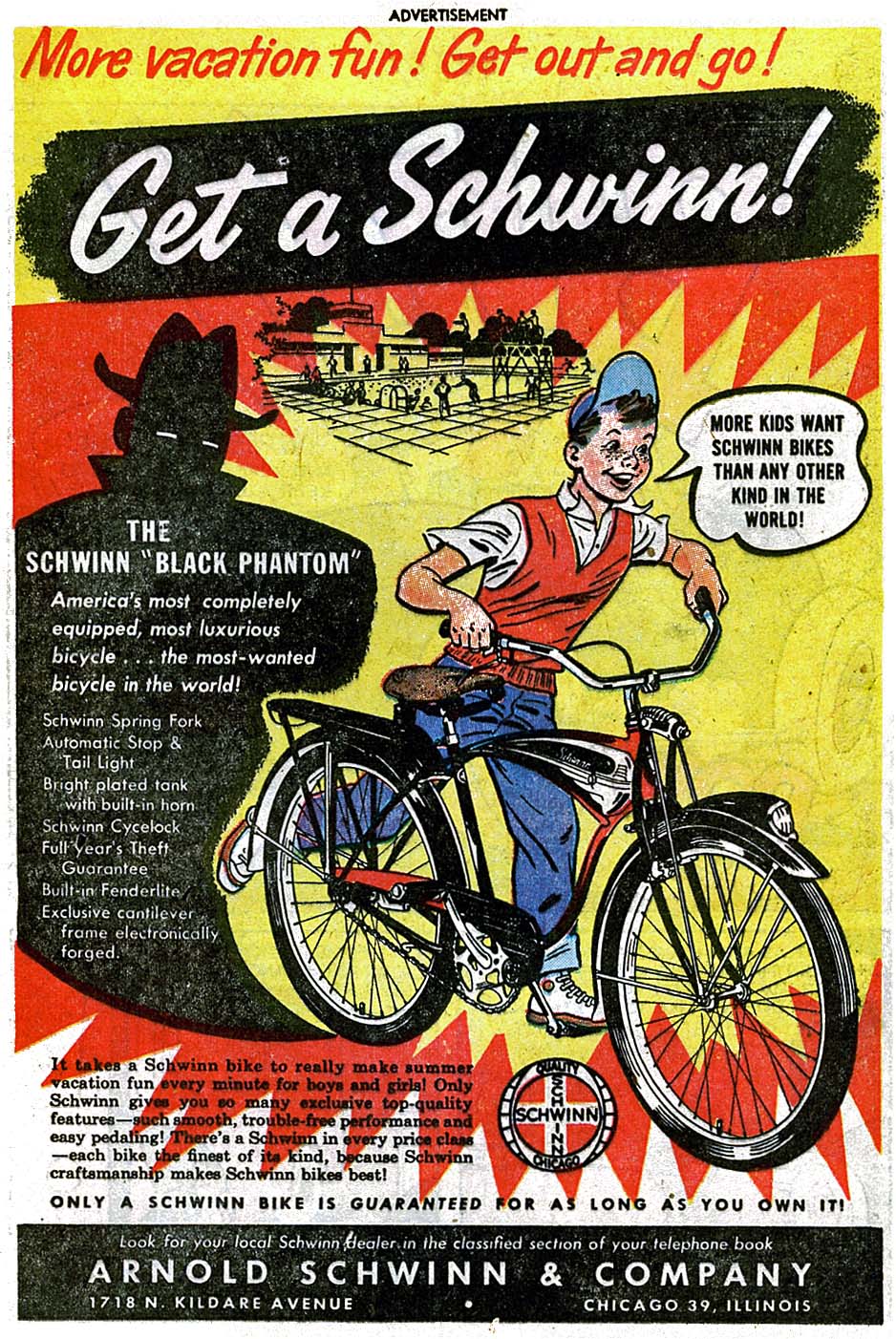 Pop Culture Safari!: Vintage comic book ad: Schwinn bikes
