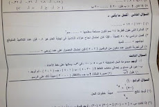 ورقة امتحان الرياضيات للصف السادس الابتدائى الترم الثاني 2017 محافظة المنوفية
