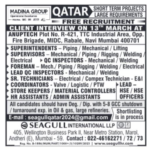 6 March 2024 - Assignment Abroad Times Gulf Europe Vacancy