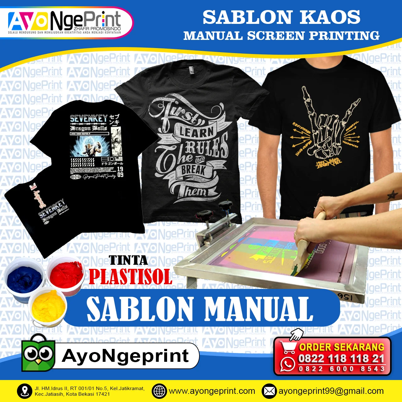 Sablon Kaos Manual Tinta Plastisol