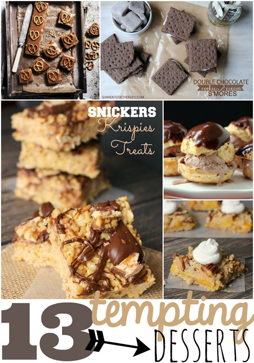 13 Tempting Desserts at GingerSnapCrafts.com #desserts #linkparty #features 