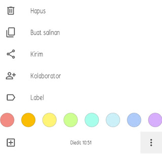 Color in google keep