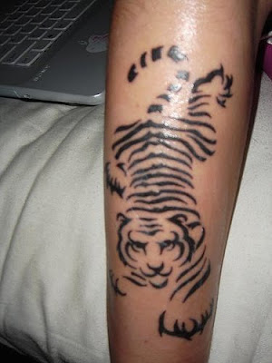 Cool Tiger Tribal Tattoo Temporary