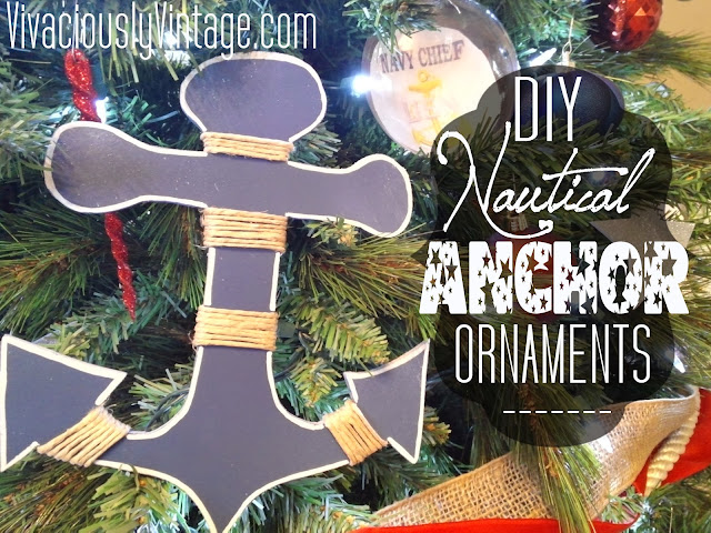 Ansley Designs DIY  Nautical  Anchor Ornaments 