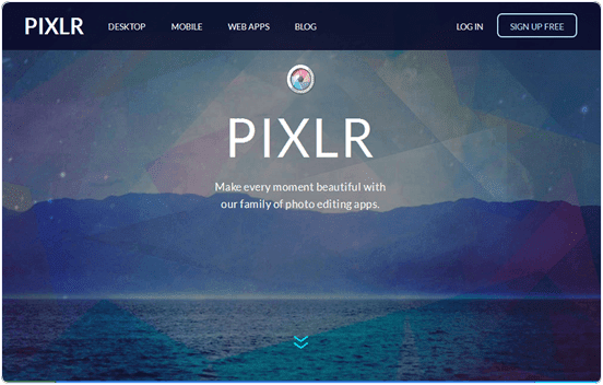 Pixlr.com online photo editing website