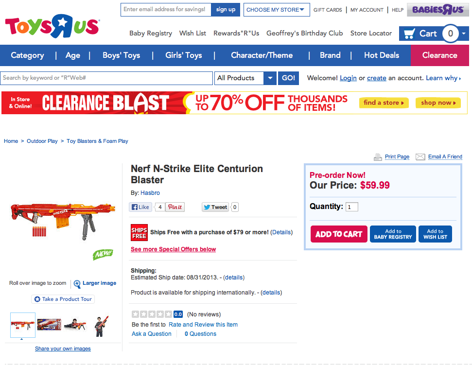 toys usa Nerf Guns at Toys R Us | 971 x 751