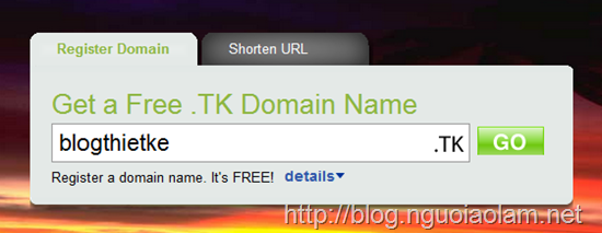 blog thiết kế - hướng dẫn đăng ký tên miền dot.tk