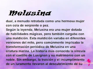 ▷ Significado del nombre Melusina