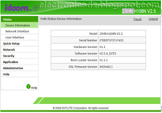 ZXHN H108N V2.5 firmware dumpدامب للروتر