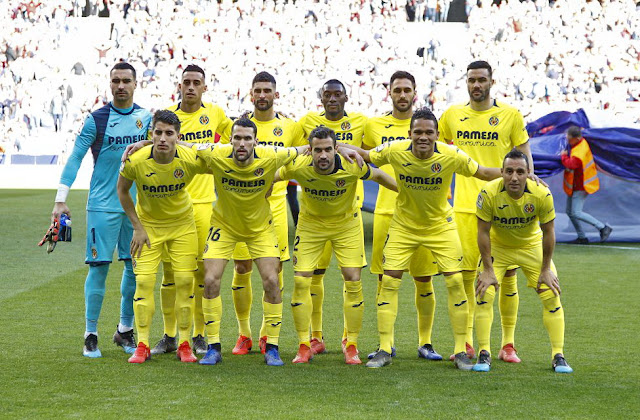 VILLARREAL C. F. Temporada 2018-19. Sergio Asenjo, Funes Mori, Álvaro, Ekambi, Víctor Ruiz e Iborra; Pedraza, Mario Gaspar, Carlos Bacca y Santi Cazorla. CLUB ATLÉTICO DE MADRID 2 (Morata, Saúl) VILLARREAL C. F.0. 24/02/2019. Campeonato de Liga de 1ª División, jornada 25. Madrid, España, estadio Wanda-Metropolitano.