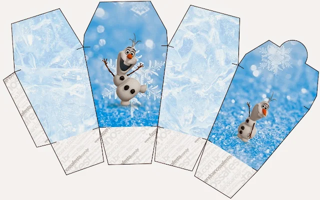 Olaf Free Printable Chinese Take Away Box.