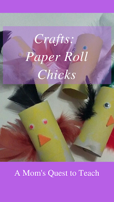 Completed kids craft of chicks