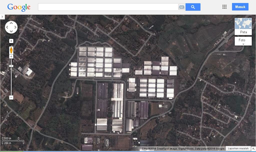 Atap Pabrik Terlihat dari Google Maps