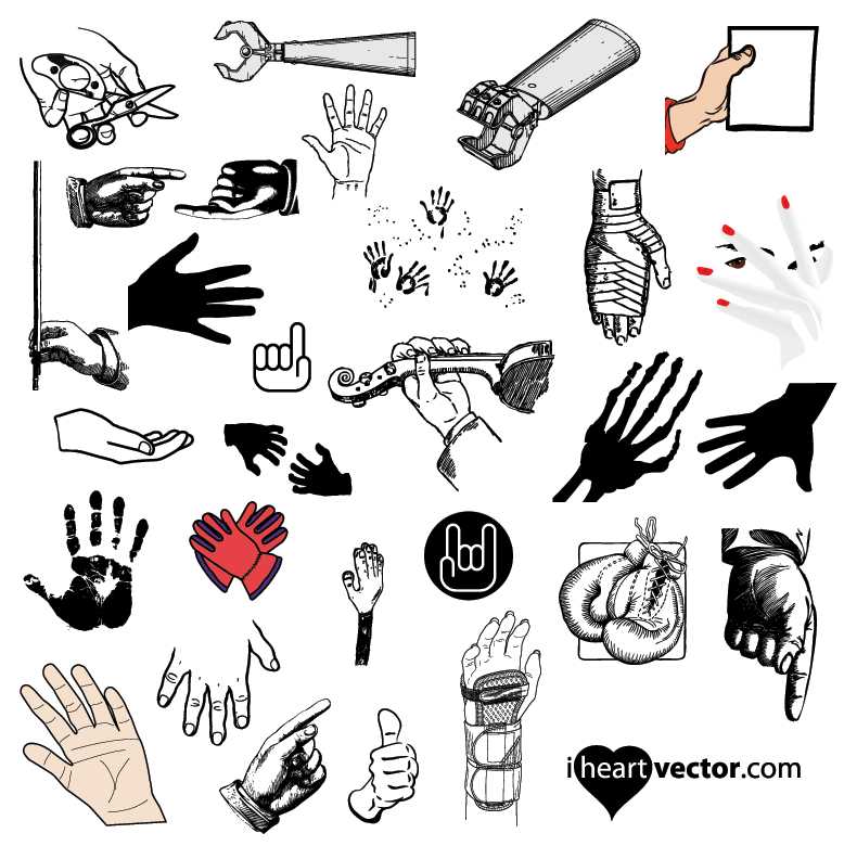 Ai Eps イラストレーター 手のイラスト Hand Vector Pack Ai Eps イラストレーター 手のイラスト Hand Vector Pack