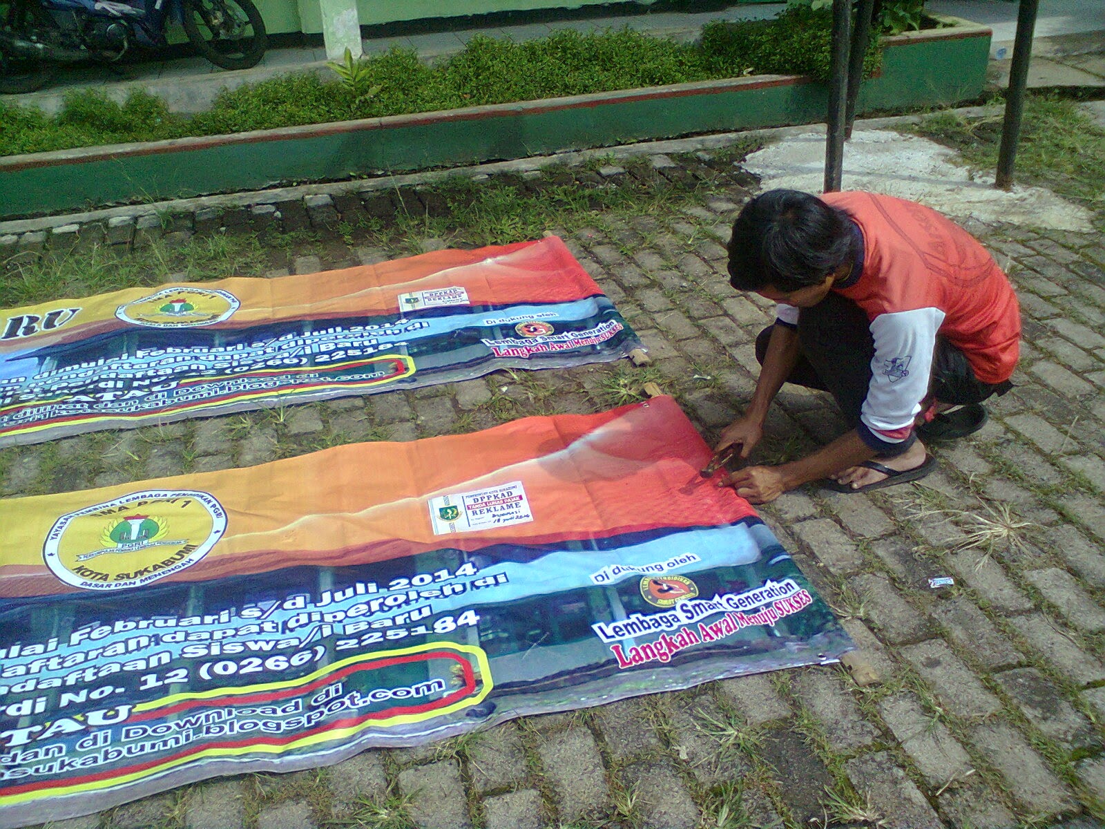 SMAPY: Pemasangan Spanduk PPDB 2014-2015