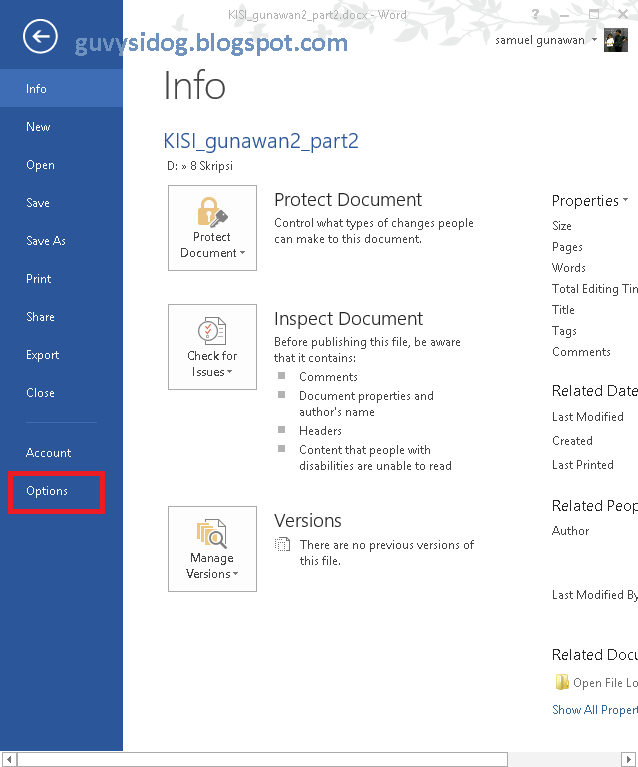 Menampilkan Garis Tepi Ms Word 2013 | GUVYSIDOG