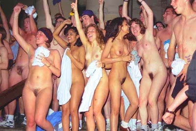 Nude party at the beach
