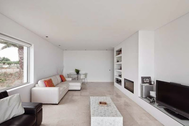 living room design Modern House with Pool in Tavira