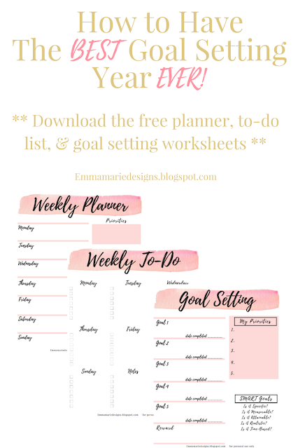 goal setting worksheets