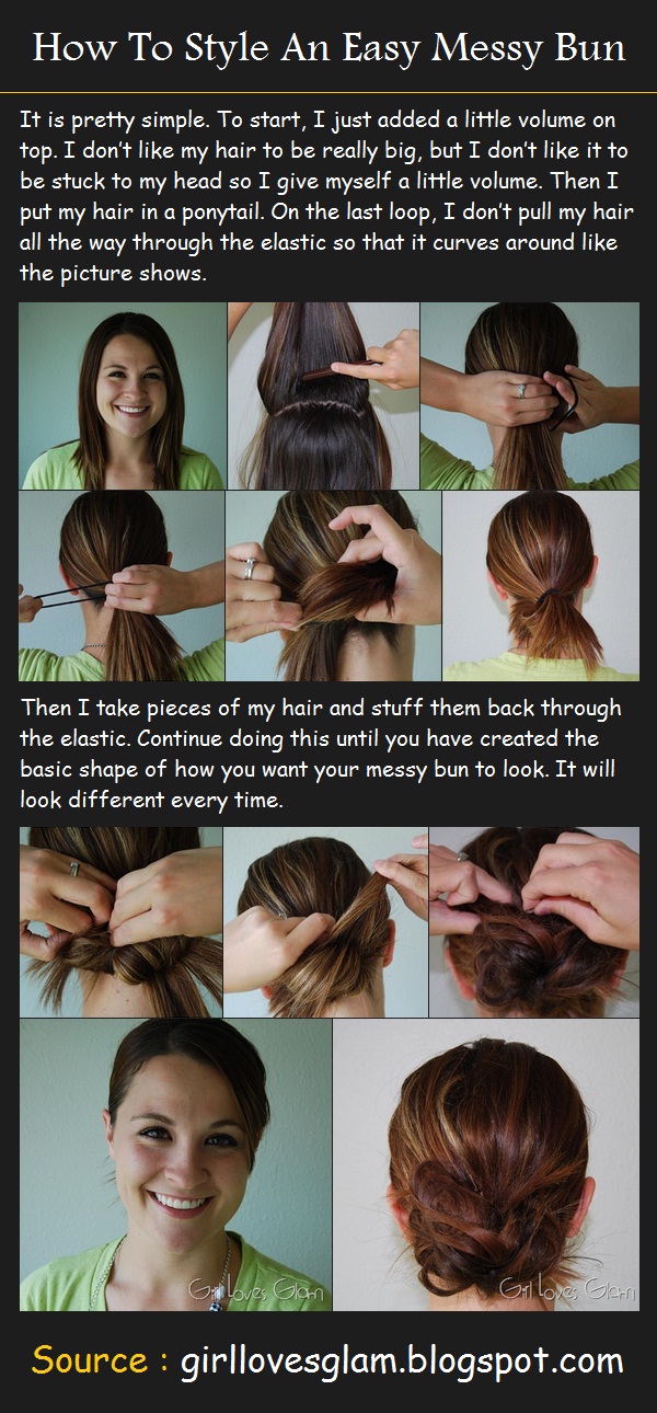 How To Style An Easy Messy Bun  Pinterest Tutorials