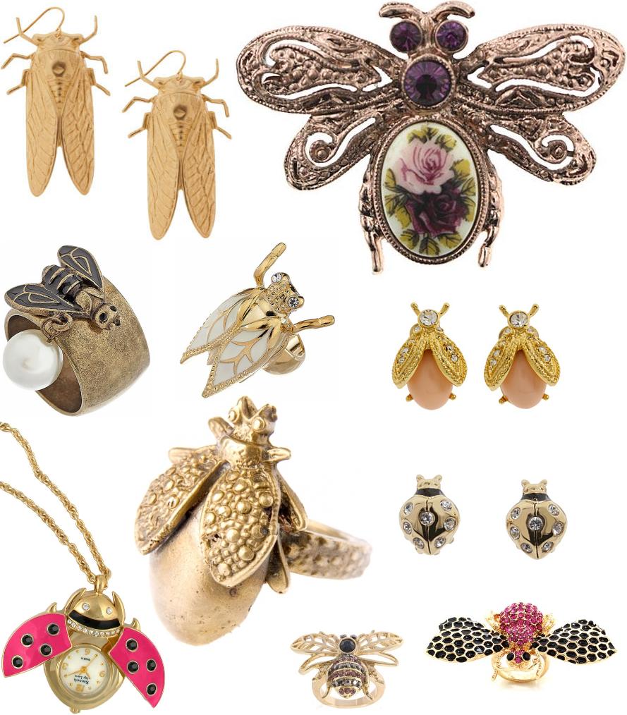 Necklace Charms on Butterhotshoes  Insect Jewelry