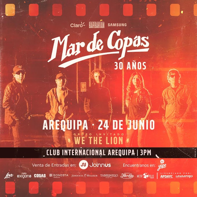 Mar de Copas - 30 años - Arequipa 24 de julio PRECIO DE ENTRADAS Y ZONAS