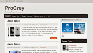 Pro Grey Blogger Template