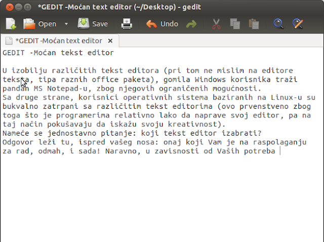 GEDIT -Moćan tekst editor