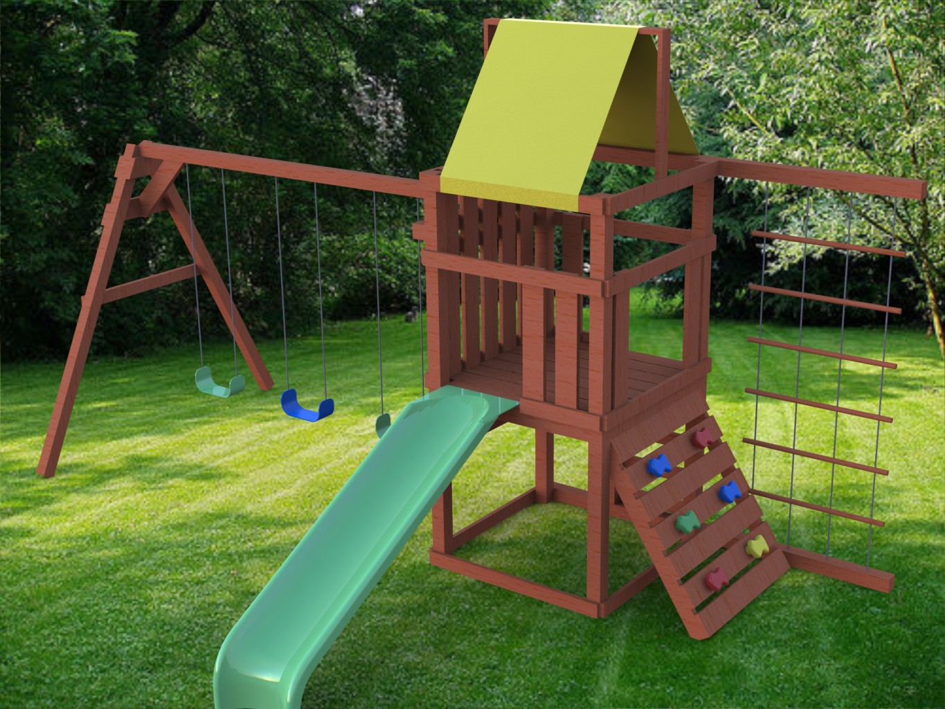 wooden playset plans free