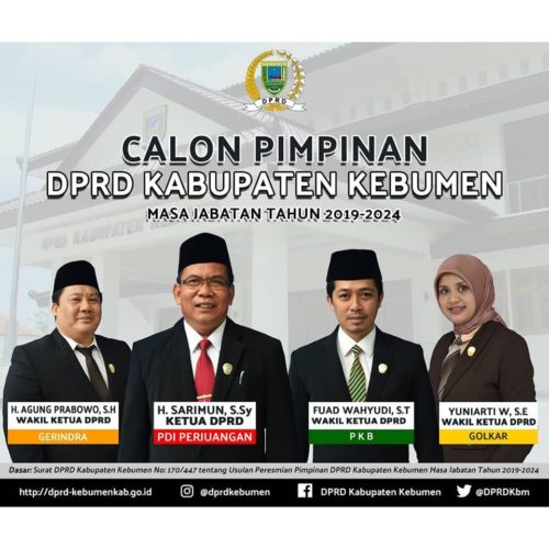 Pagi ini, Empat Calon Pimpinan DRD Kebumen Dilantik