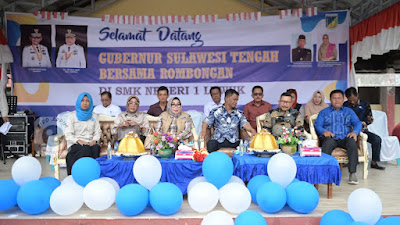 Gubernur Sulteng Resmikan Gedung Baru SMK 2 Toili Barat.