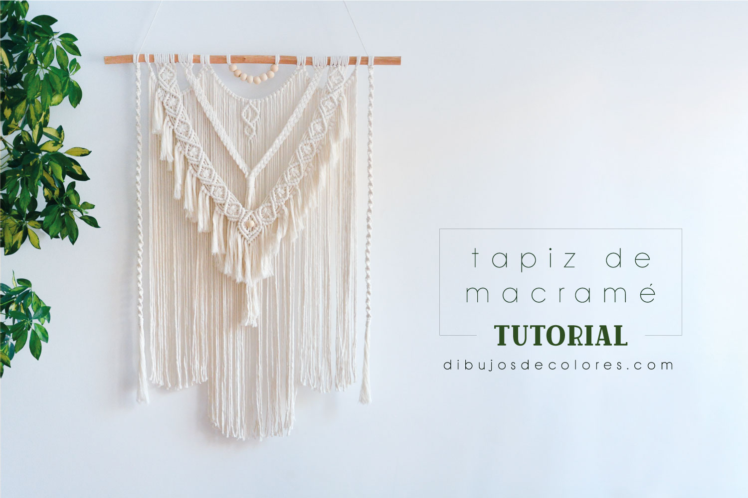 Tutorial paso a paso: tapiz de macramé - Dibujos de Colores