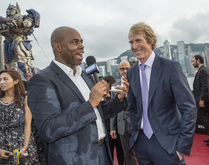 Michael Bay arrives at the worldwide premiere screening of "Transformers: Age of Extinction"at the  on June 19, 2014 in Hong Kong, Hong Kong.