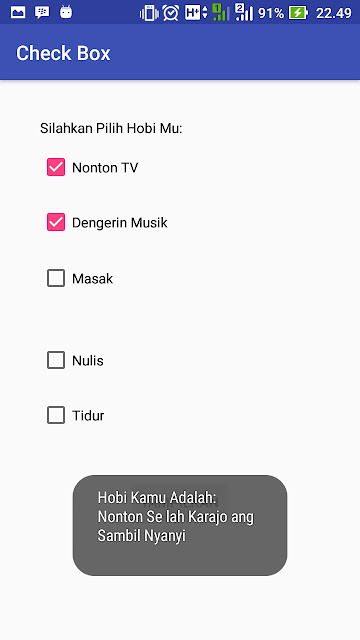 Cara Implementasi Checkbox pada Android Studio