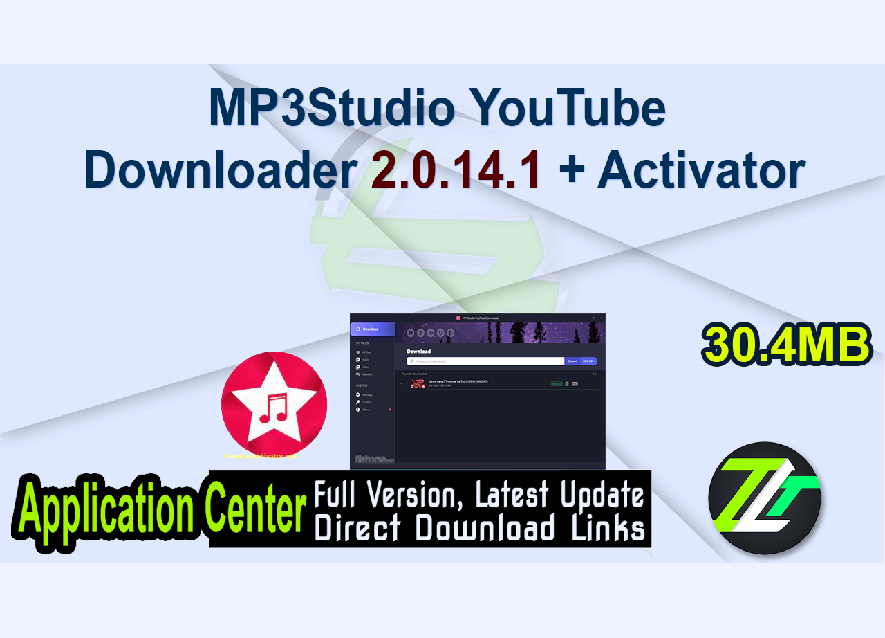 MP3Studio YouTube Downloader 2.0.14.1 + Activator