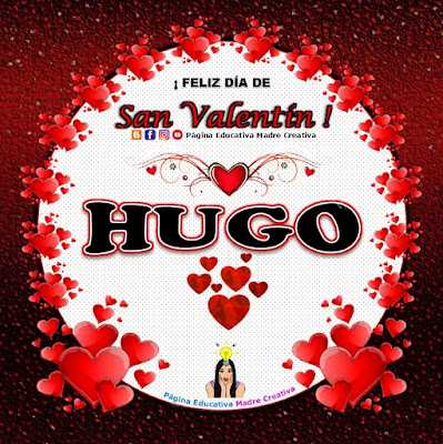 Feliz Día de San Valentín - Nombre Hugo